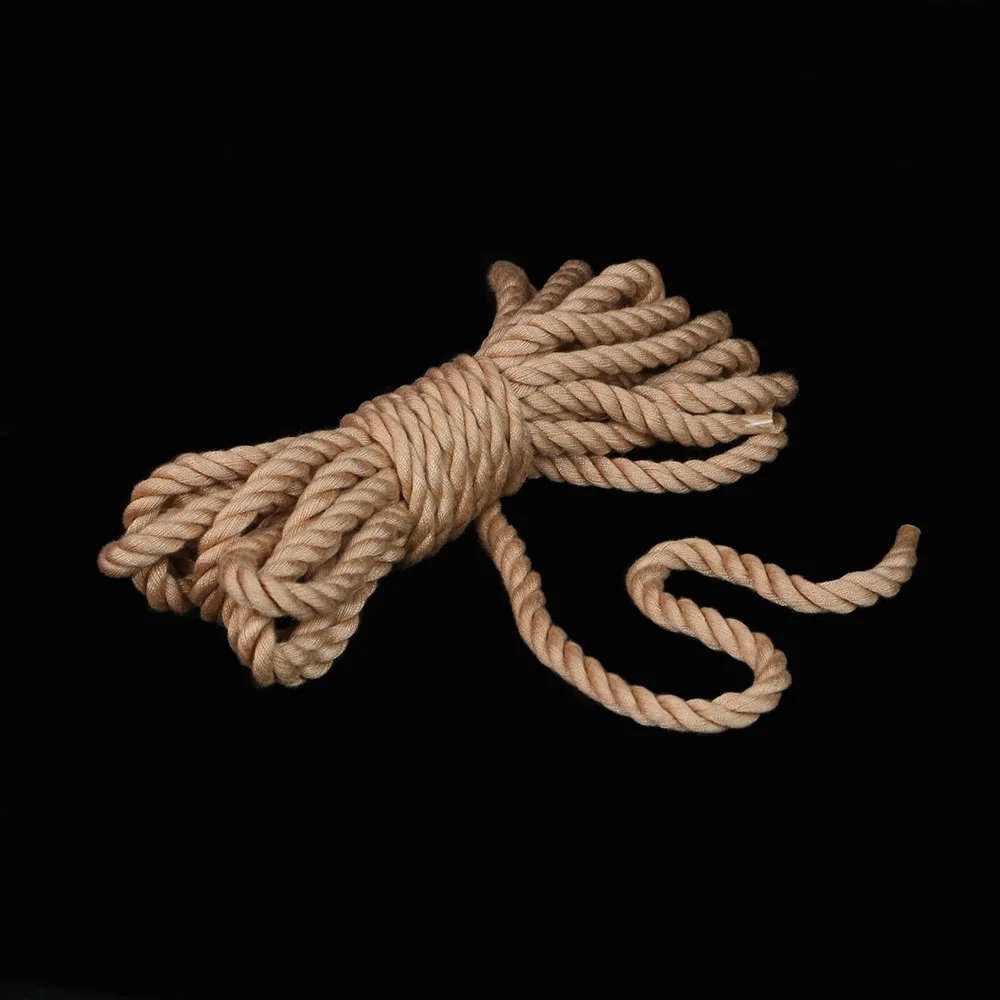 Japanese Shibari DIY Cotton Rope Harness Breast Restraint Cage Bra Metal Ring Erotic Lingerie Accessories BDSM Toy Kit for Women - view 6