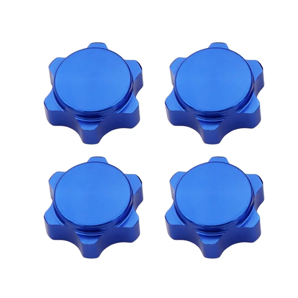 4Pcs Aluminum Wheel Hex Nut Fine Dust Cover 17mm For 1/8 RC Car Off-Road Truck Hop-Up Parts HSP Axial HPI Himoto