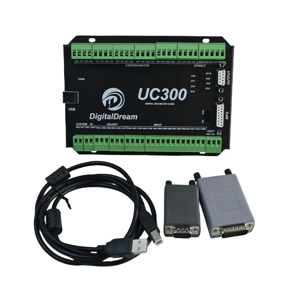 CNC USB MACH3 Controller Breakout Board 6Axis UC300 Motion Control Card Control Panel  For CNC Milling Machines