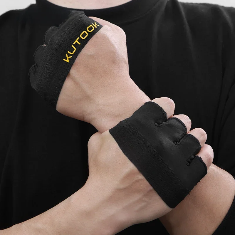AliExpress KUTOOK Men's And Women's Fitness Four Fingers Gloves Breathable Anti-slip Shock Absorption Yoga Dumbbell Cycling Sports Gloves