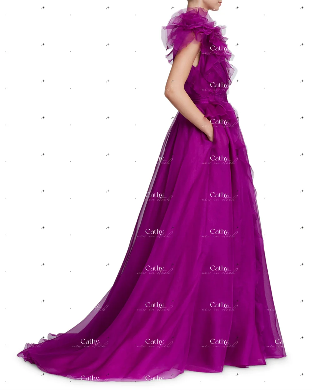 Sexy A-linie Prom Kleider Side Split Maxi Vestidos De Fiesta Tiefem V-ausschnitt فساتين السهرة Sleeveless Schicht Abendkleider