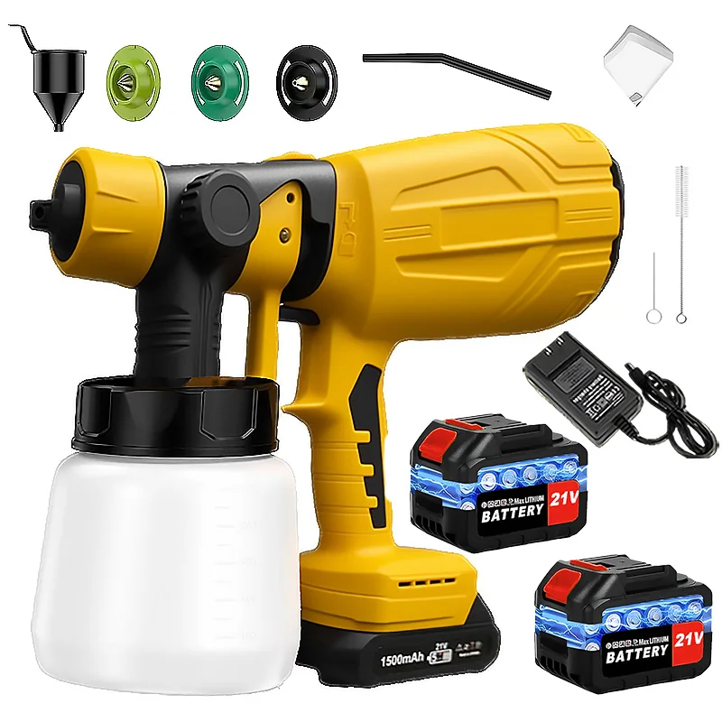 

Распылитель краски, пистолет-распылитель HVLP с очисткой и выдувом швов, 4 насадками и 3 узорами для мебели, шкафов