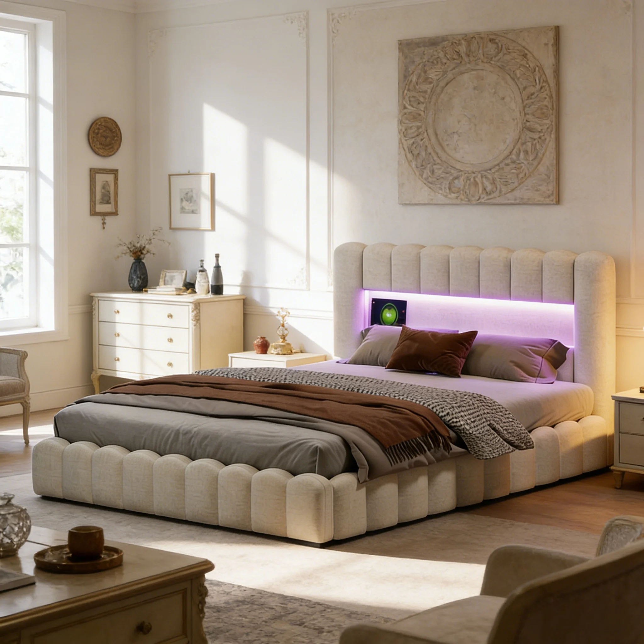 MINGZHE Cama con cajones 140x200/160x200/180x200 cm, cabecero con iluminación LED, carga USB y almacenamiento, cama doble con almacenamiento, somier de láminas, lencería, colchón no incluido