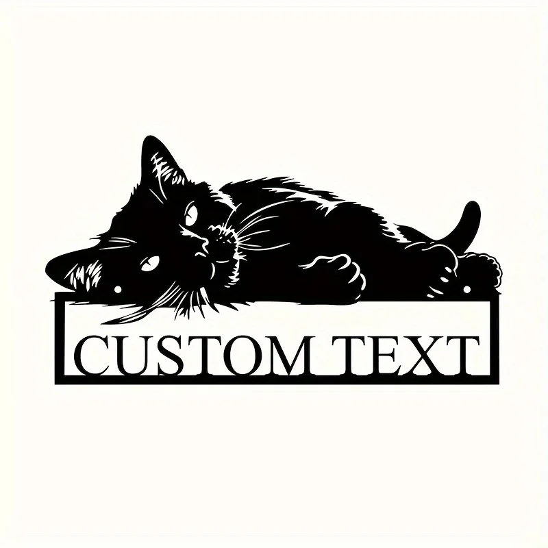 Custom Cat Letter Combination Metal Door Hanging | Playful Pet Sign Home Decor, Ideal For Mother'S Day And Spring/Summer Gifts image 4