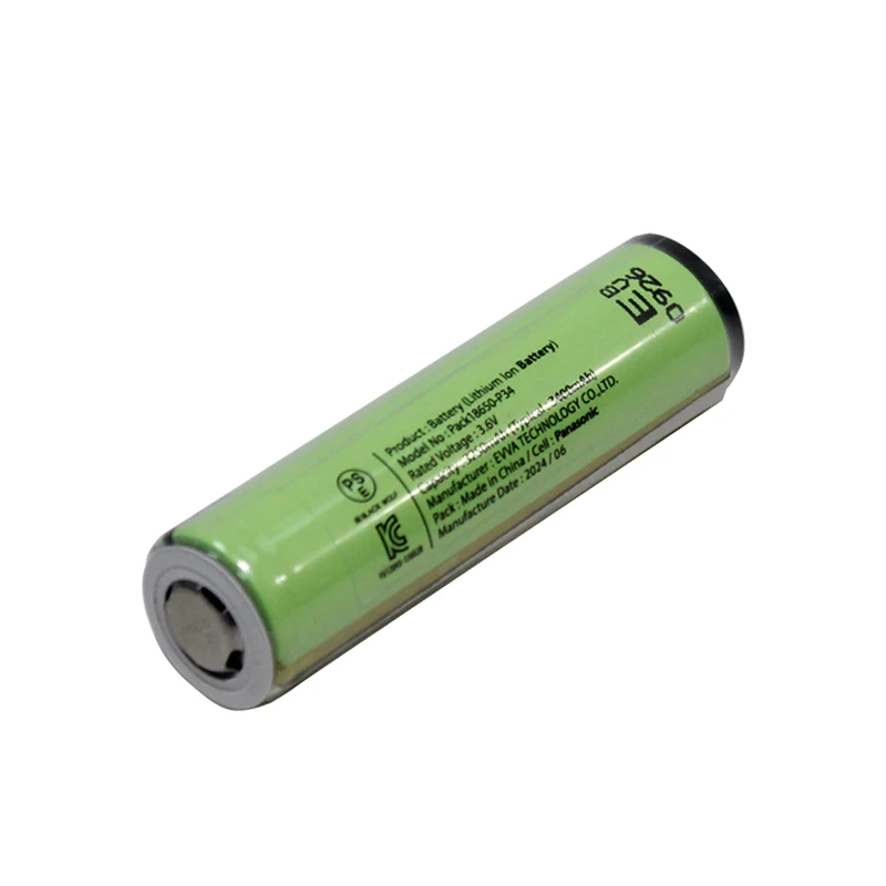 Protection circuit 3400mAh battery Li-ion 18650 certified genuine Panasonic