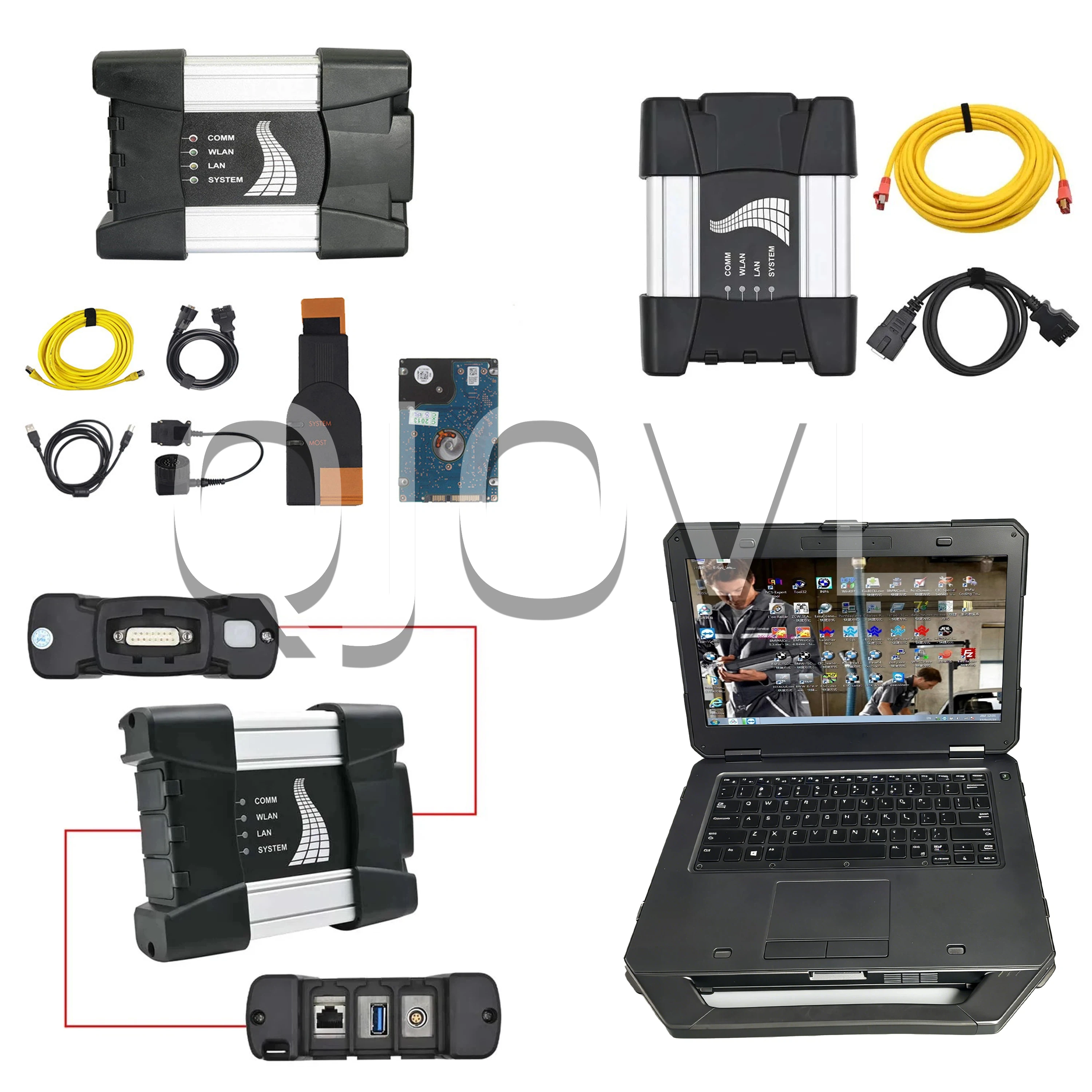 

2025 Multi-language OBD2 Diagnostic Tool | WiFi HDD & Rugged Laptop Kit for BMW Programming & Coding