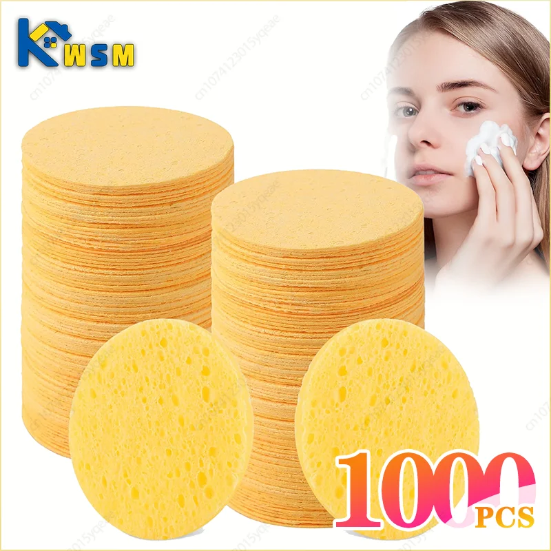 50-1000PCS Compressed Facial Sponge Strong Absorbent Cleansing Pads Latex Free Exfoliating Makeup Sponge Skin Care Sponge