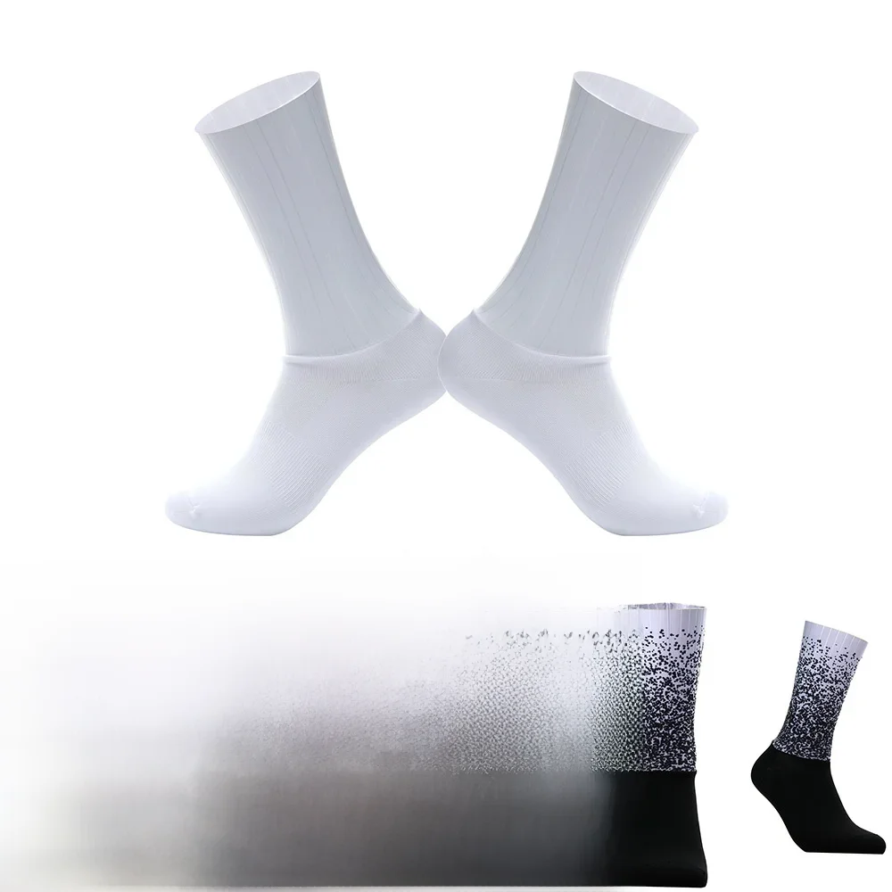 AliExpress NONE New 2023 Summer Breathable Cycling Socks Men Women Road Bike Anti Slip Silicone Seamless Aero Socks