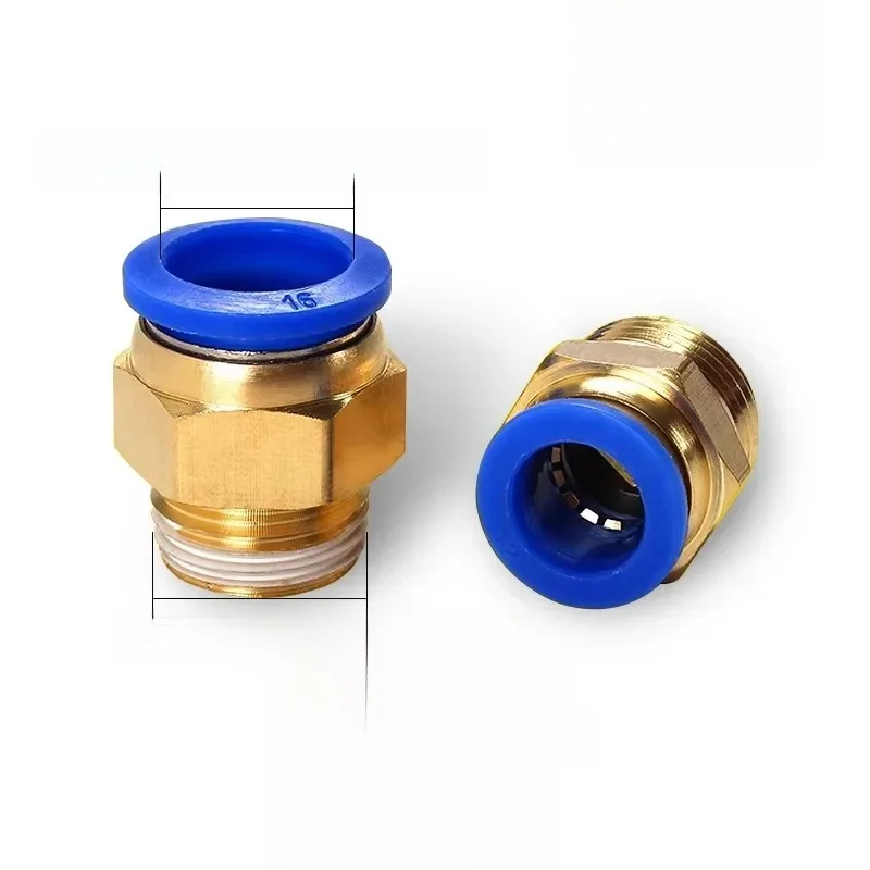 Raccord pneumatique pour PC, connecteur rapide, 4-m5, 4-M6, 4mm, 6mm, 8mm, 10mm, 12mm, filetage mâle, 1/4, 1/2, 1/8, 3/8, tuyau comprimé