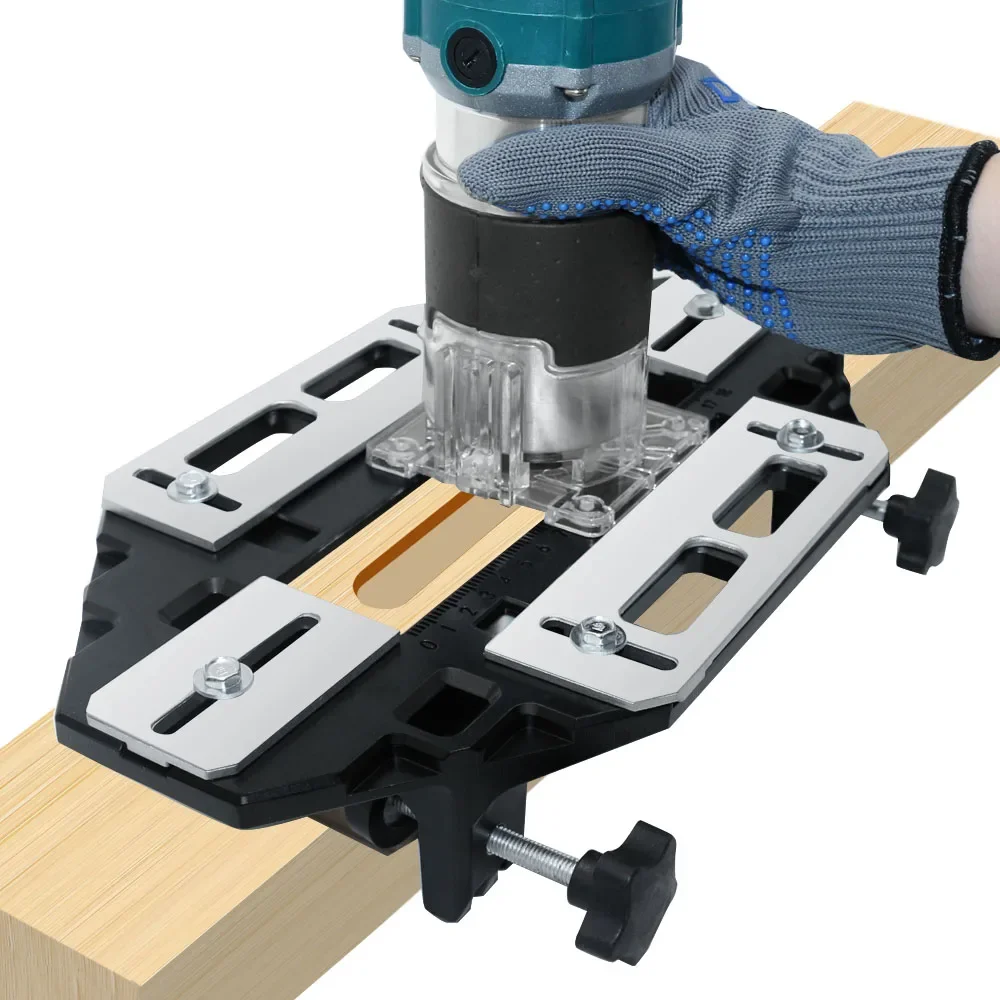 Deurscharnier Mal, Houtbewerking Gat Opener Sleuf Locator Aluminium Deur Scharnier Installatie Kit Voor Deurslot Installatie - afbeelding 2