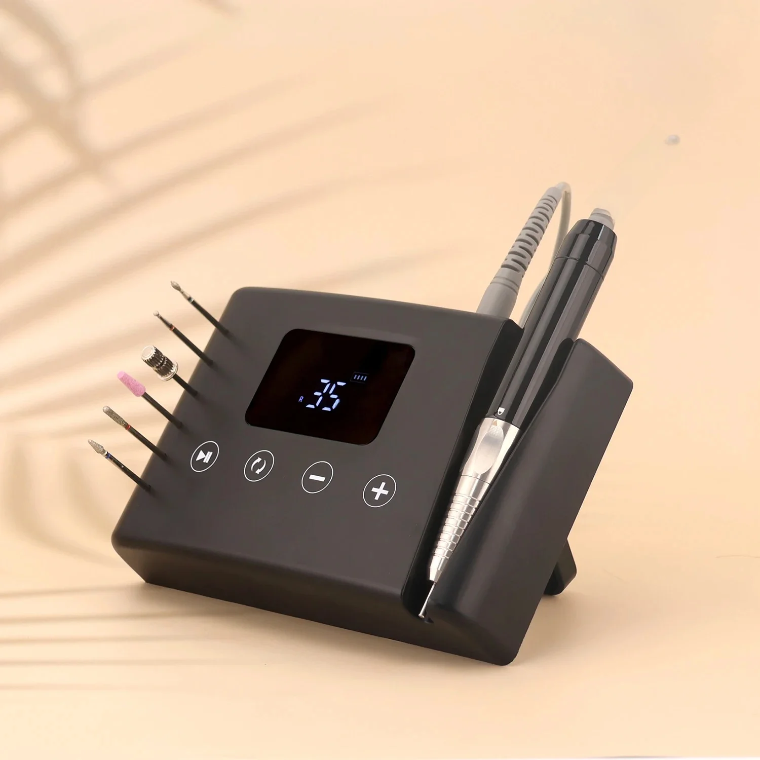 Borstelloze 35000 RPM draagbare 2-in-1 elektrische desktop nagelboormachine Boren manicure nagelpolijstmachine 85 w Krachtig met bitset - afbeelding 2
