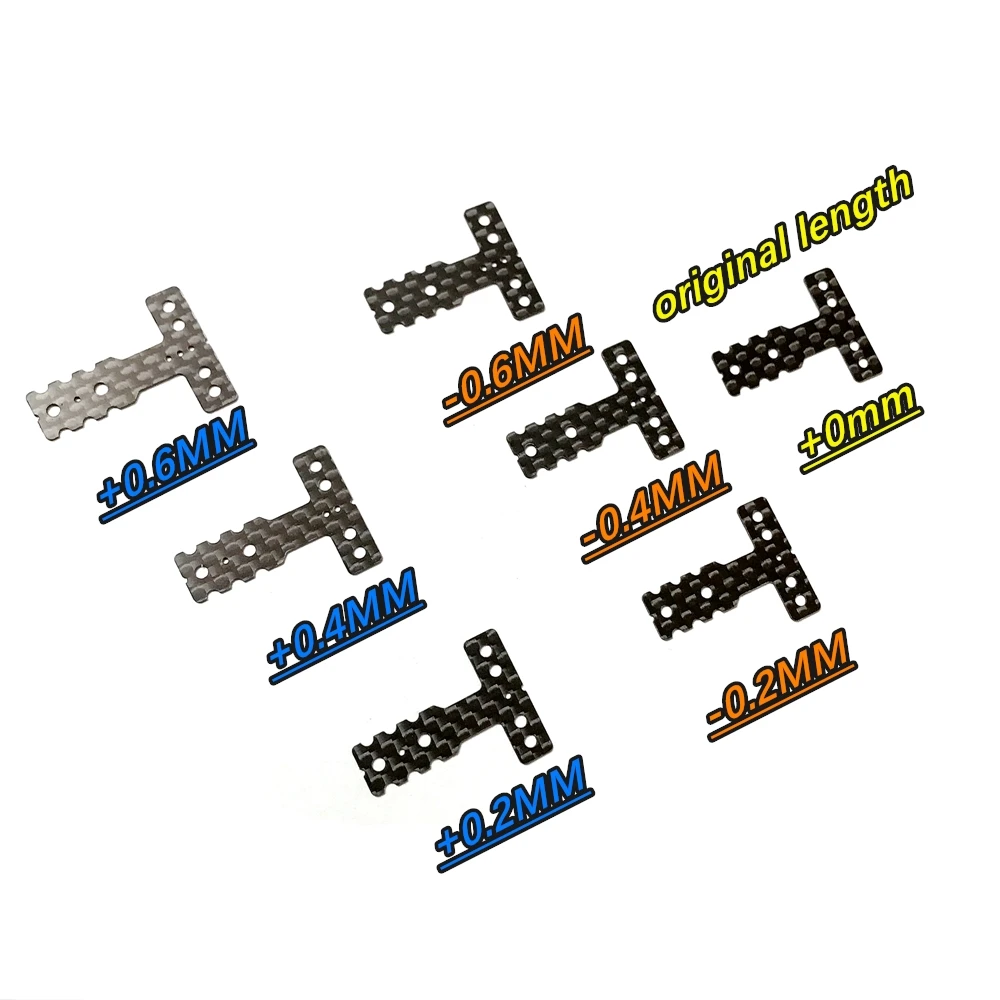 GT55Racing MM/RM (+0.2MM) Carbon T-Plate 5PCS NO.1-5 Soft to Hard Thickness 0.5mm For Kyosho Mini-Z MR03 #CF-MM05-P02