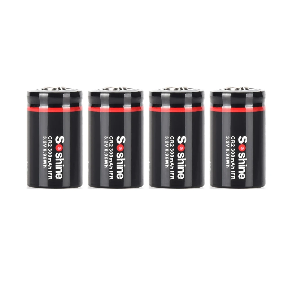 Soshine CR2 LiFePo4 Akku und 3,2 V LiFePo4 Akku Ladegerät 300 mAh 15266 2000 Zeitausladezyklus Akkus Spielzeug 3