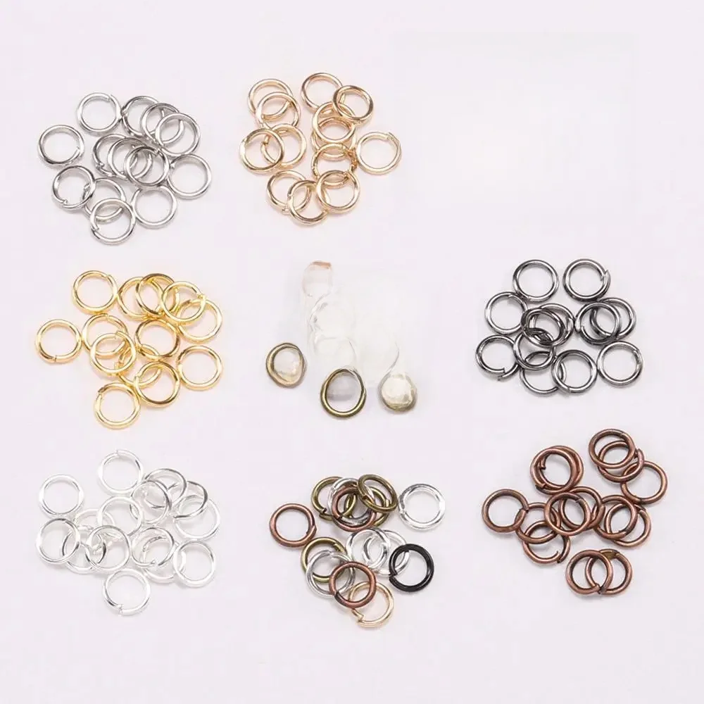 Anneaux de saut ouverts 3-20mm, 50 à 200 pièces/lot, boucles en or Rose, connecteurs d'anneaux fendus pour bricolage, résultats de fabrication de bijoux, accessoires de bricolage