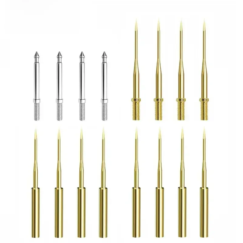 Cleqee P8003.1 1mm/2mm Wymienne igły Pin z gwintem lub bez gwintu Zestaw sond testowych 1mm Pozłacane ostre igły i igły o grubości 2mm — zdjęcie 2
