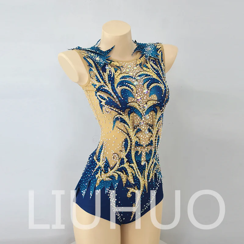 LIUHUO Rhythmic Gymnastics Leotard Competitive Cheerleading Performance For Children