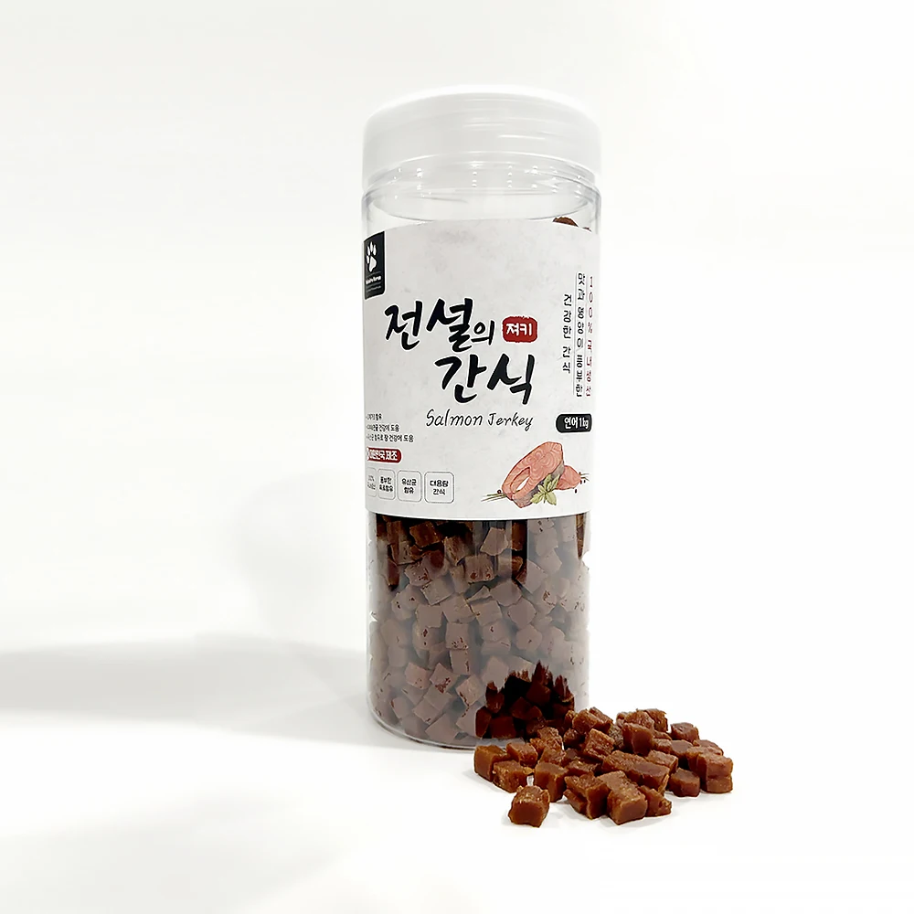 전설의간식 소프트 강아지져키1kg연어 국내산통간식,강아지져키,개간식, 애완견간식