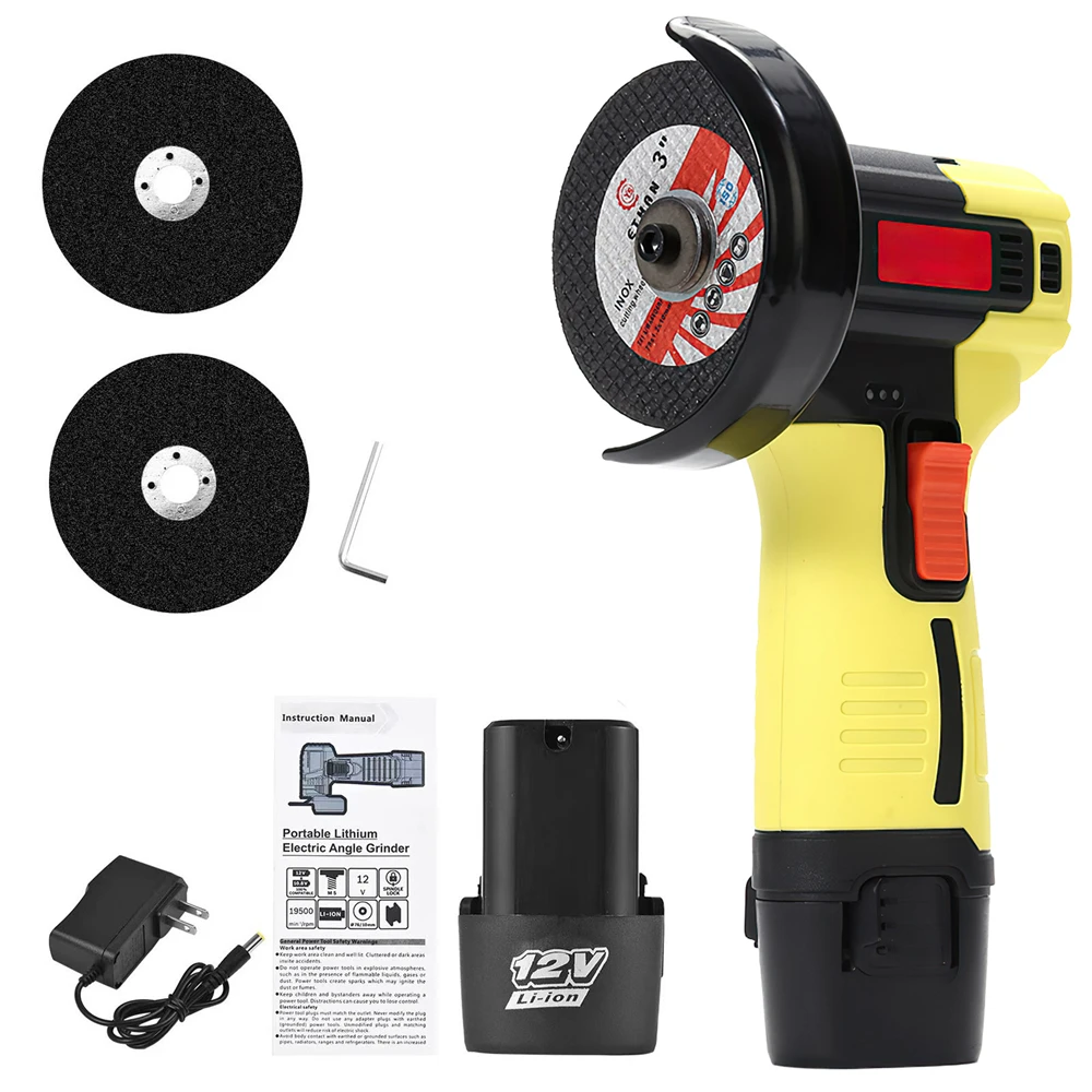 12V Mini Winkelschleifer 550W Akku wiederaufladbare Schneidemaschine Poliermaschine Elektrische Handschleifmaschine Poliermaschine – Detail 11