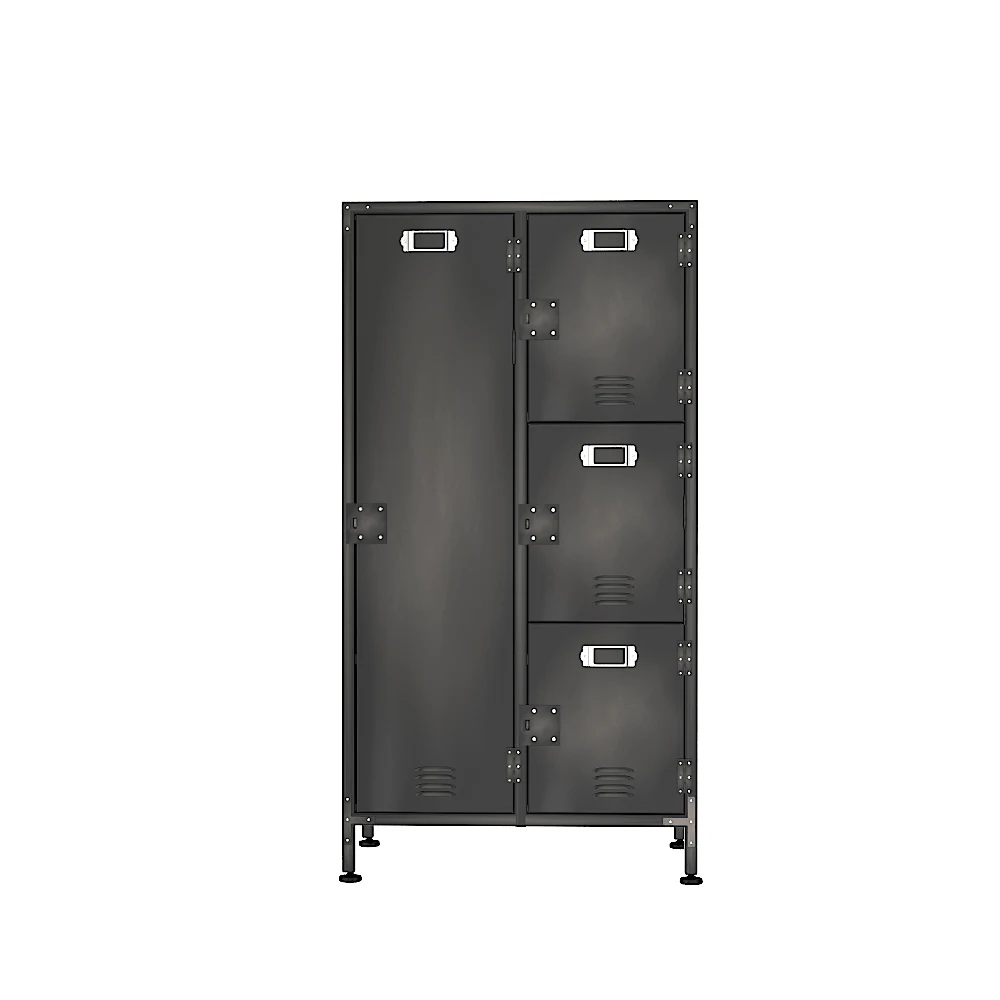 [Flash Sale]Metal Storage Locker Lockable Employees Metal Locker with 4/6 Doors Black[US-Stock]