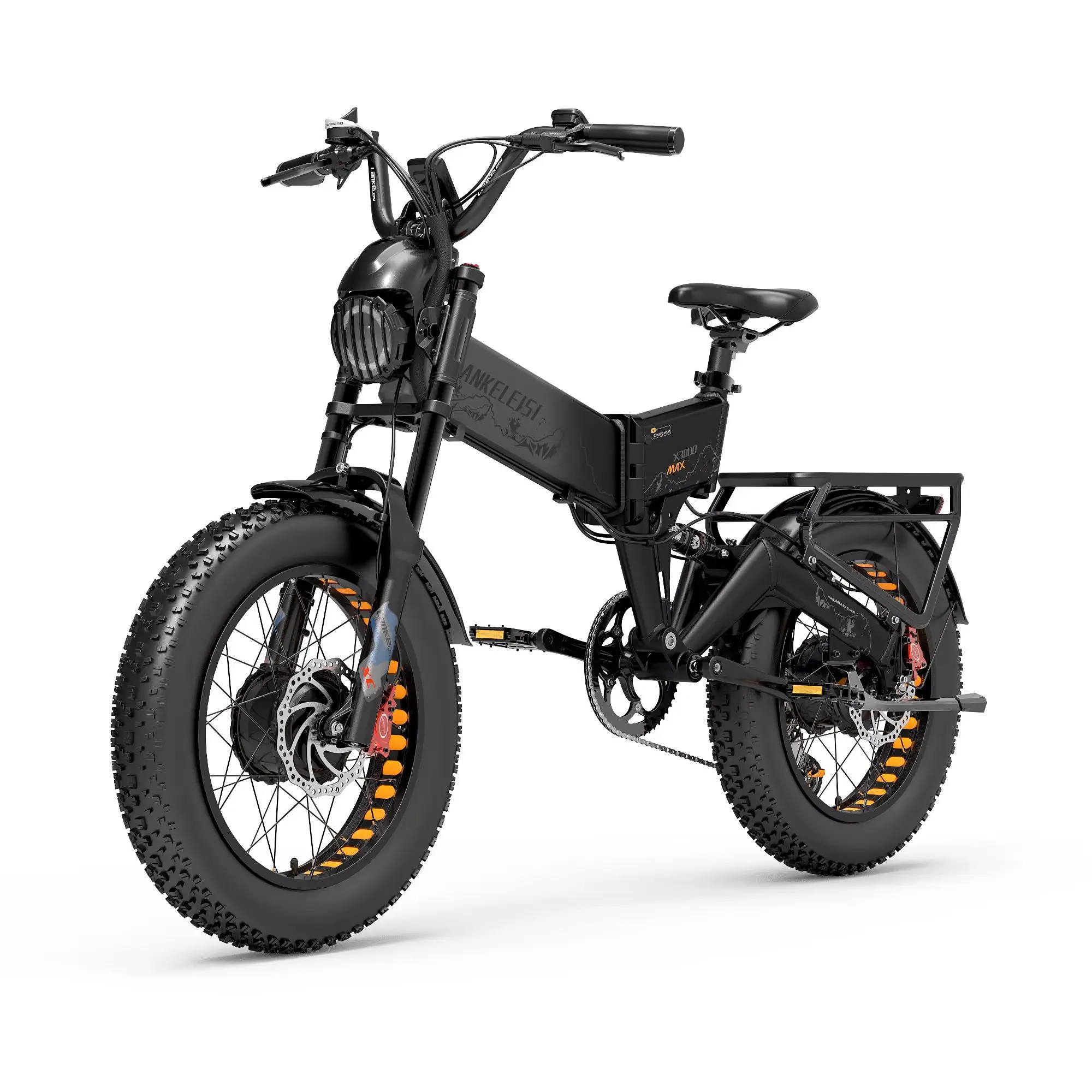 AliExpress NONE Lankeleisi X3000Max 2000W Front And Rear Double Motors 20Ah Samsung Battery 20inch Electric Snow Bike Mountain Ebike