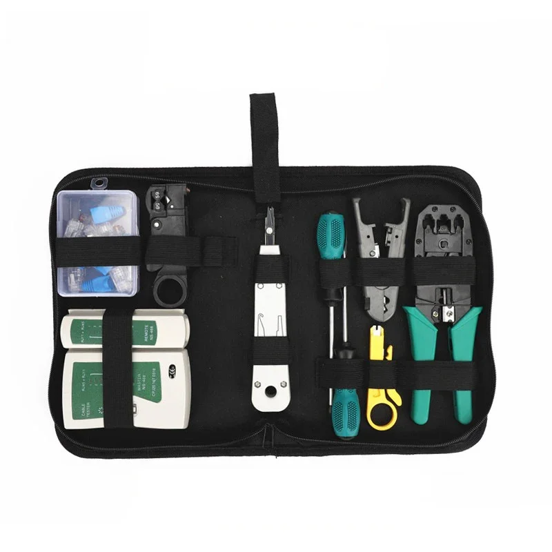 Szczypce do ściągania zacisk kablowy szczypce do zaciskania/profesjonalny Tester kabli sieciowych RJ45 RJ11 RJ12 CAT5 UTP Tester kabla LAN — zdjęcie 2