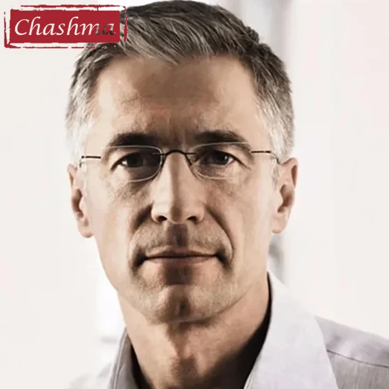 

Chashma Titanium Rimless Glasses Myopia Eyeglasses Frames for Man and Woman for Recipe Eyewear Progreesive Spectalces