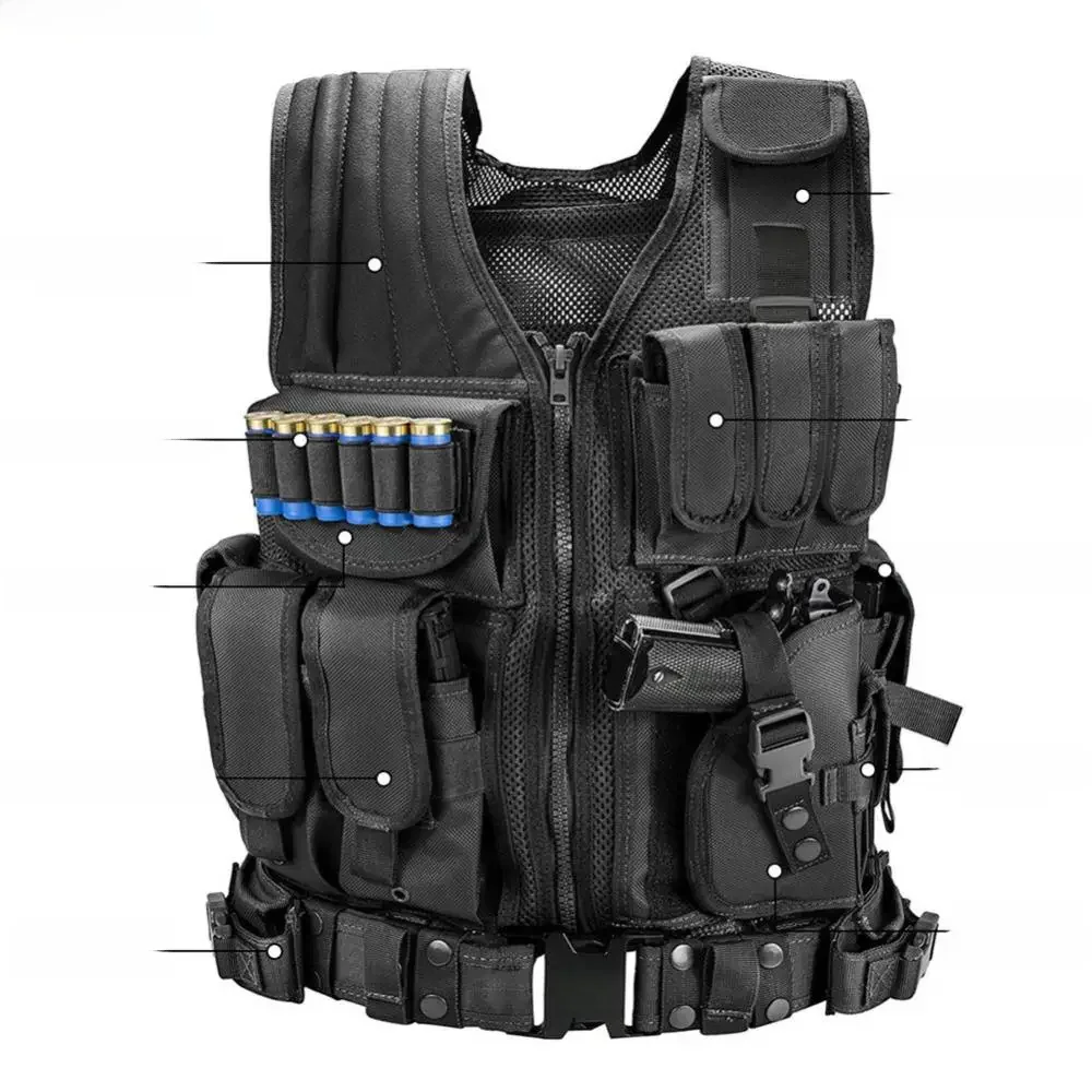 Hunting Security Clothes Swat Tactical Vest Swat Jacket Chest Rig Multi-pocket Swat Army Cs Hunting Vest Camping Accessories