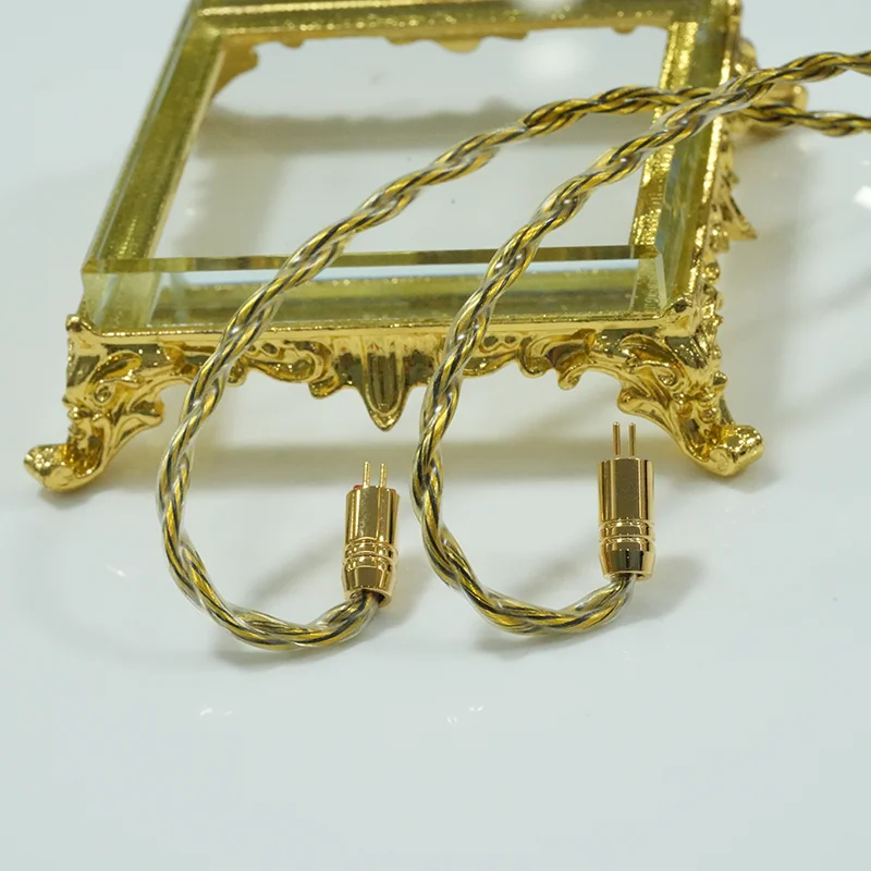 XINHS G05 Cabo banhado a prata de 4 núcleos Cabo de atualização de fone de ouvido