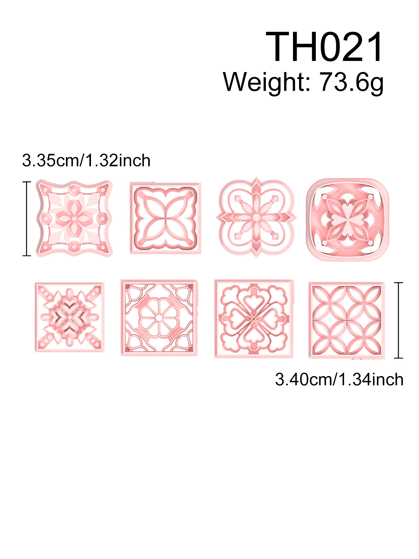 8Pcs Intricately Patterned Flower Stamp Shaped Clay Molds Clay Cutting Molds Tools For DIY Earring Jewelry Ornaments Handmade Ar