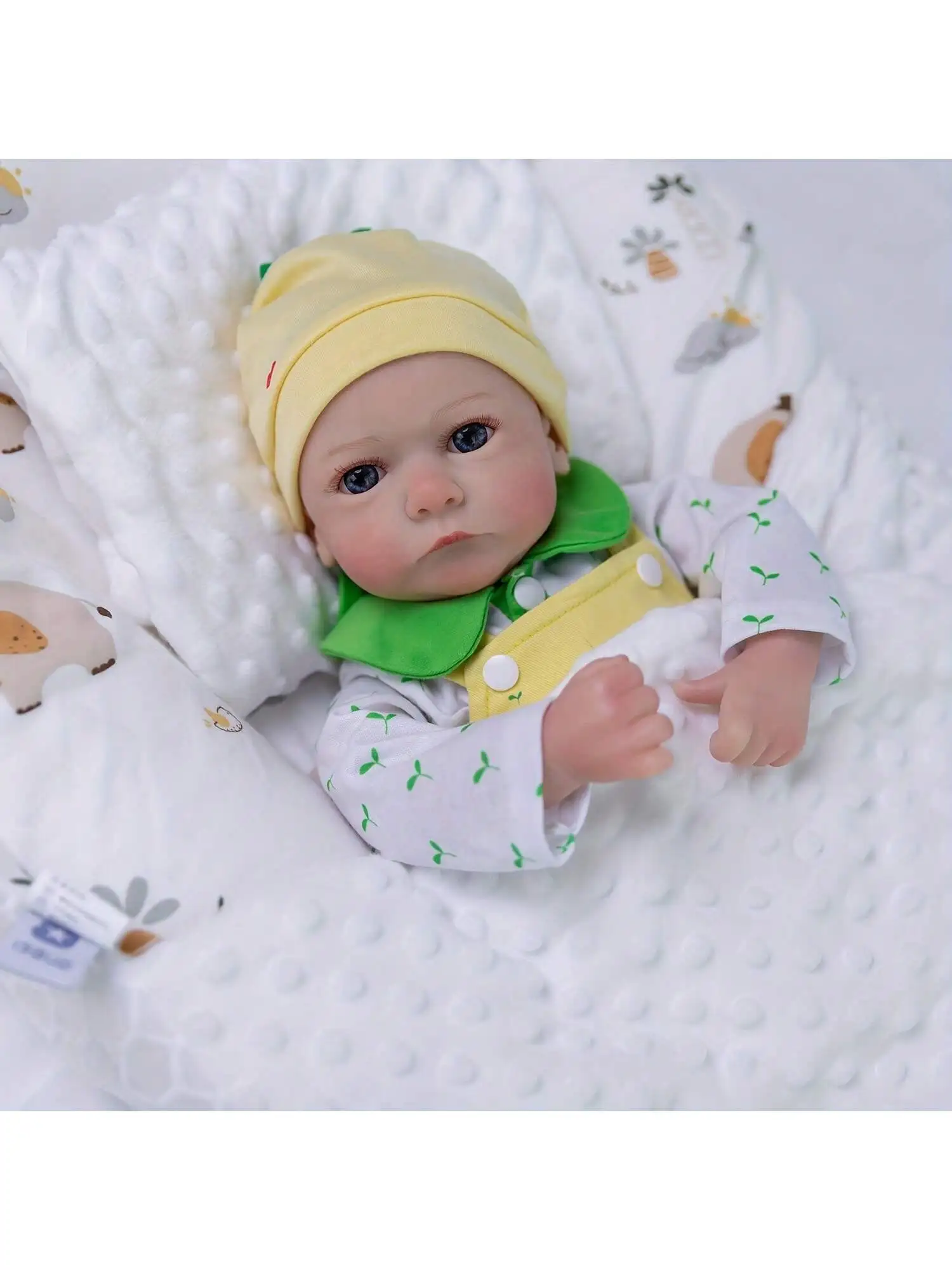 Lifelike Reborn Baby Dolls- 18Inch Cute Soft Vinyl Realistic Baby Doll（ONLY DOLL/NO ACCESSORES)