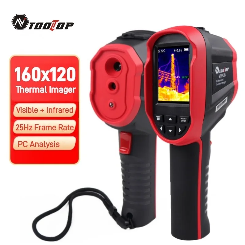 TOOLTOP ET692B 160x120 Thermal Imager Industrial Floor Wall Pipe Heating Detection PC Software Analysis Thermal Imaging Camera