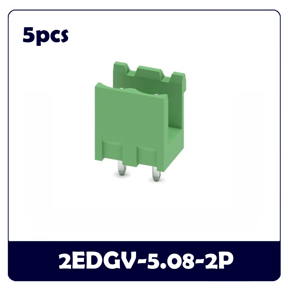 5PCs 2pin 2EDGR 2EDGV 2EDGK 2EDGRC 2EDGVC 5.08 2P Pluggable Connector PCB Header Male Female Screw Terminal Block