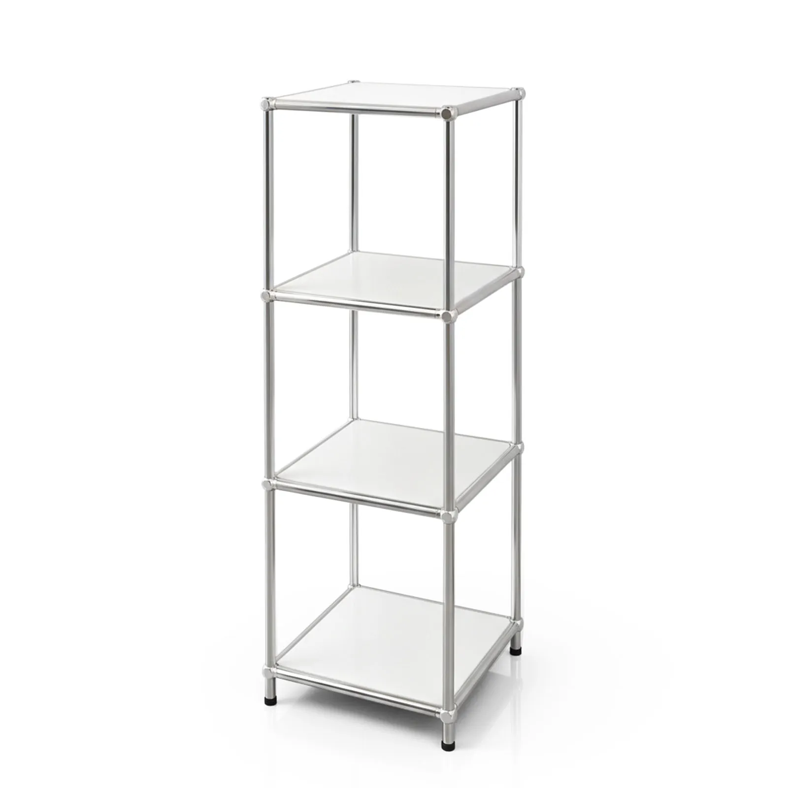 Floordirekt Metallregal Concept Epure MK 005 - 4-stöckiges Standregal für Bad Küche und Büro - verschiedene Farben