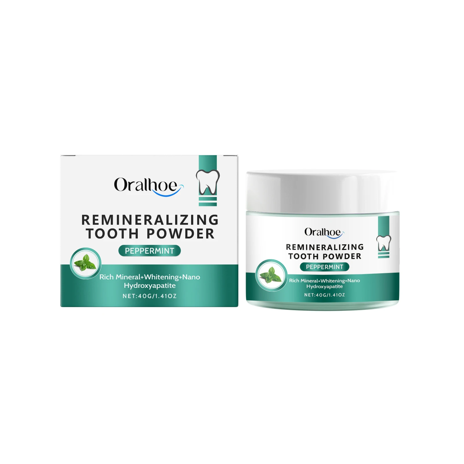 Oralhoe 40 г порошок для зубов со свежим дыханием, мятный вкус, удаление пятен налета, уход за полостью рта, чистый желтый отбеливание зубов, зубной порошок