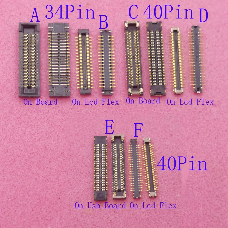 2-10Pcs LCD Display Screen FPC Connector USB Charger Charging Flex Plug For Samsung Galaxy A02S A025 A03 A035 A035F 34 40 Pin