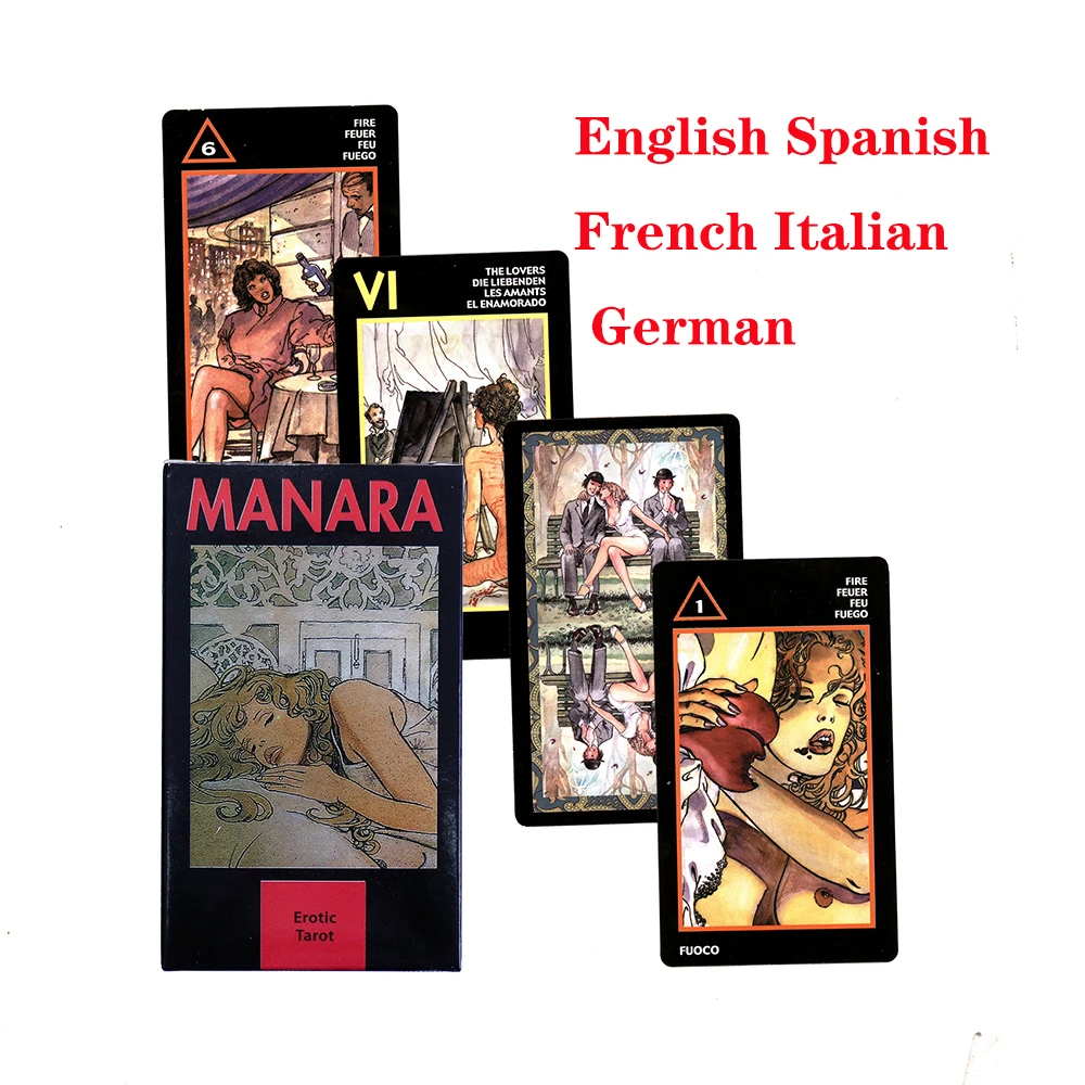 High quality New Tarot of Manara Cards PDF Guidebook.Spanish Tarot. Portuguese tarot cards. French tarot cards. Italian Tarot.