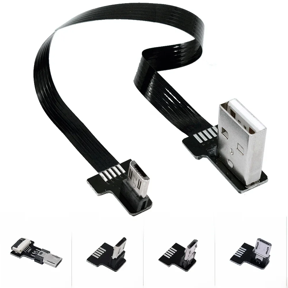 Elastyczny kabel FPC Super Flache USB 90-stopniowy kątowy przedłużacz do synchronizacji danych i ładowania USB na Micro USB — zdjęcie produktu 7