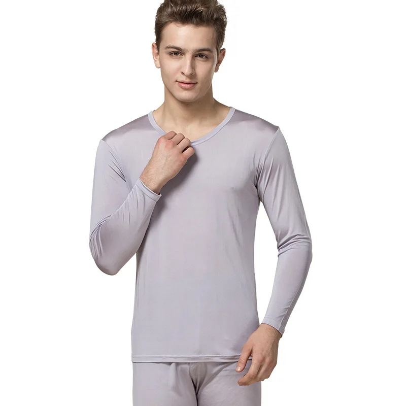 100 silk thermal sets underwear mens base layer long johns winter top warm set clothes men sexy slip clothing inner wear for man