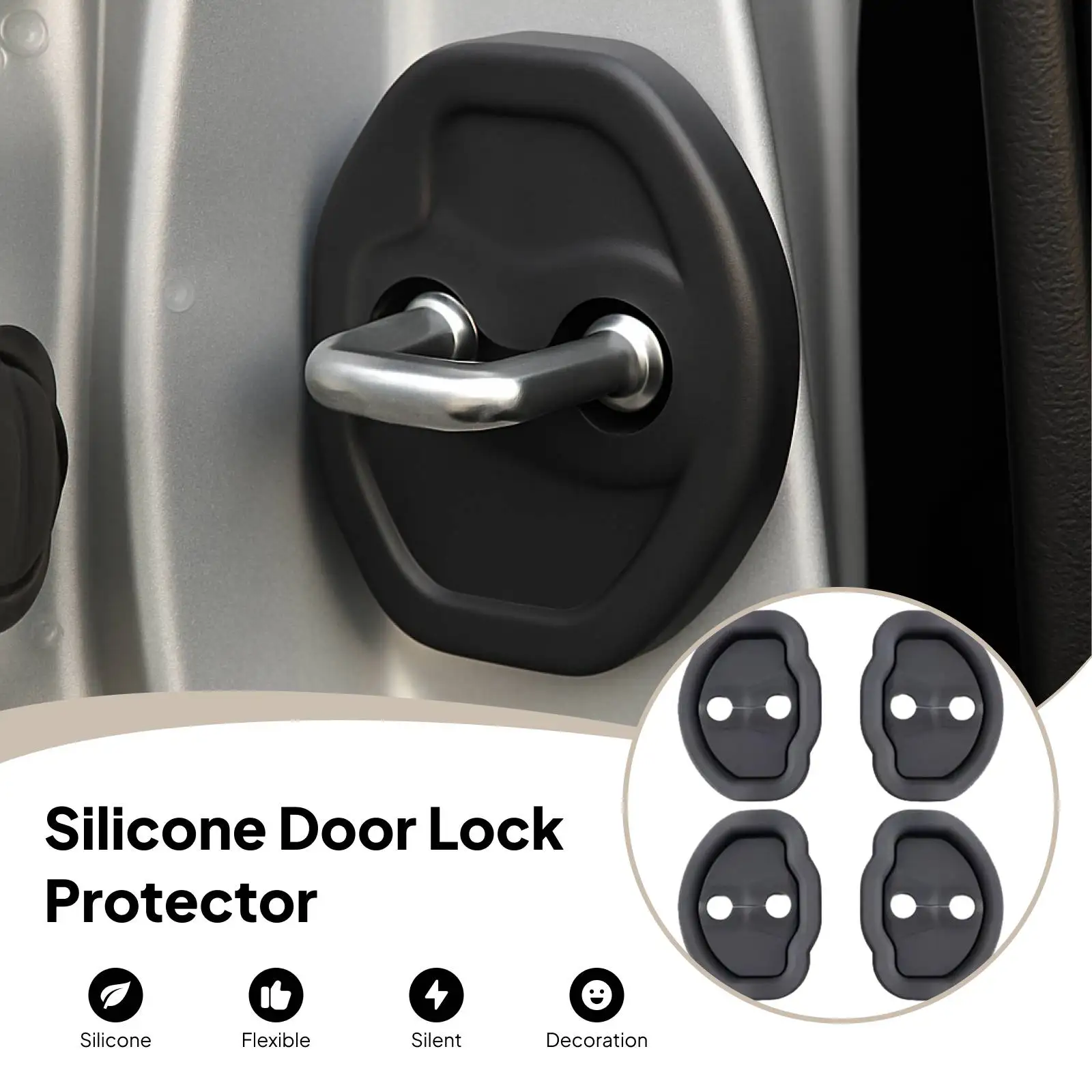 

Автомобильный силиконовый дверной замок с пряжкой, защитная наклейка для Tesla Model 3, Y, X, S Roadster, дверной замок, бесшумная амортизирующая накладка