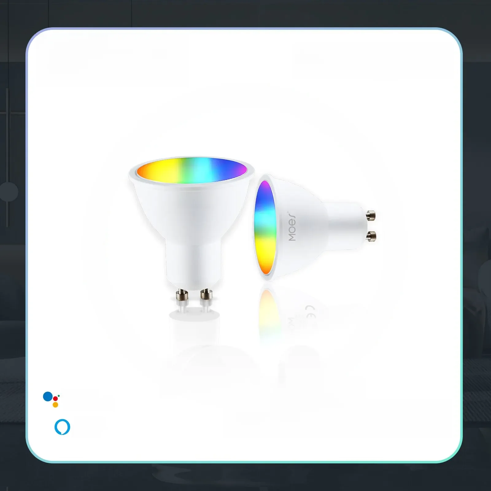 MOES GU10 WiFi Smart LED Bulbs RGBW C+W White Dimmable Lamps Tuya APP Remote Control Light Bulbs Work with Alexa/Google — zdjęcie 2