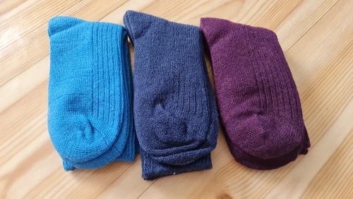 CHAOZHU Thicken Warm Merino Wool Classic Solid Colors Rib Socks Women High Quality Loose Crew Fashion Japanese Korea Sock Winter photo review