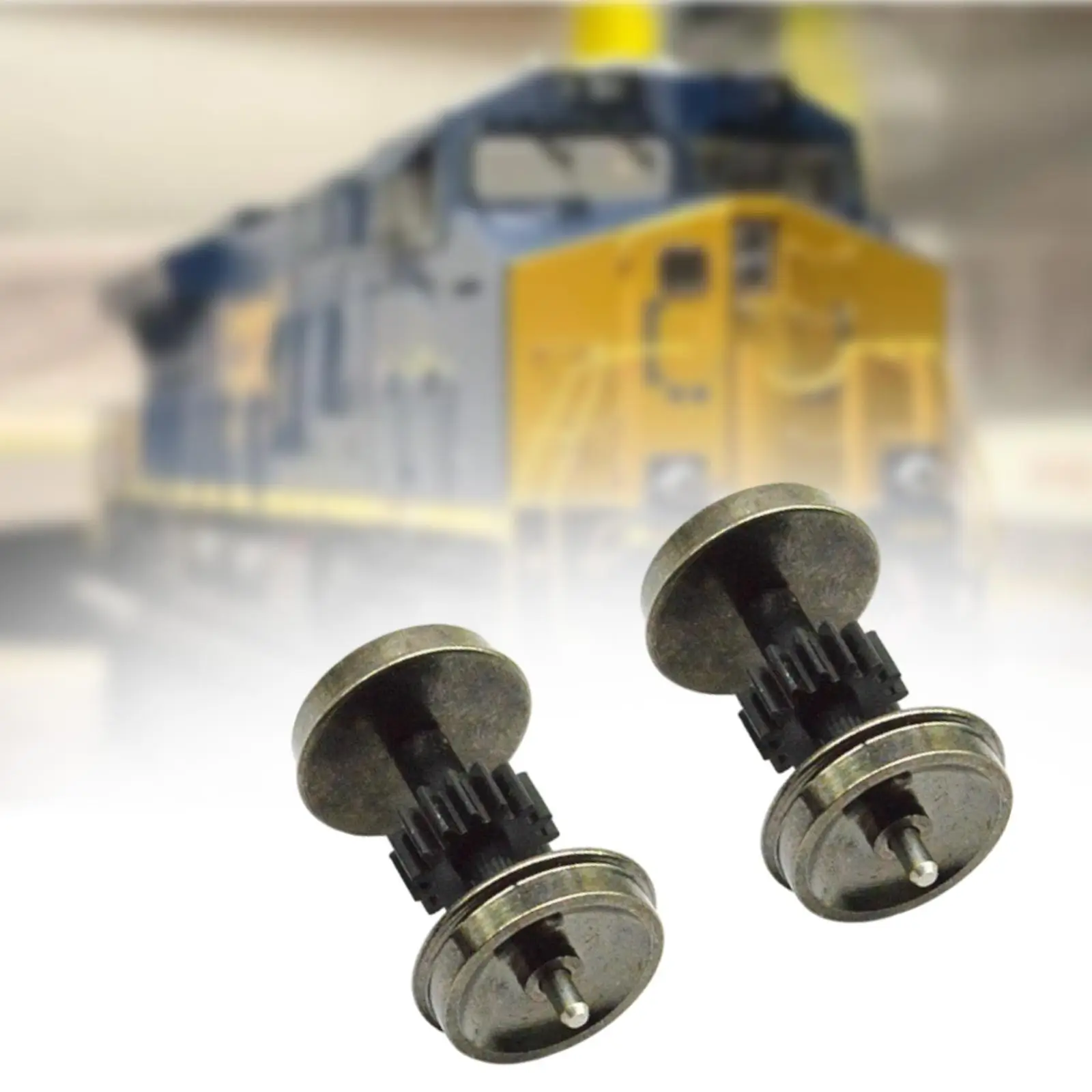 

2 Pieces HO Scale Wheels Upgrade DC Wheel Set for 1:87 Model Trains Railroad HO Gauge 1:87 DC Wheels for Model Trains