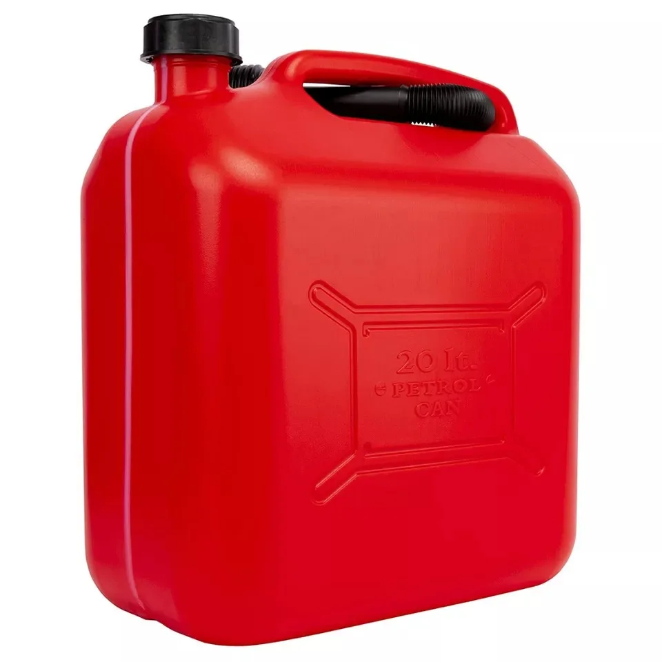 Benzinflasche 5L 10L 20L zugelassene Diesel-Benzin-Plastikflasche mit Messstreifen, leicht lesbar, einschließlich Trichter, Kunststoff-Kraftstofftank für Motorrad, Autos, LKWs, Benzinbehälter