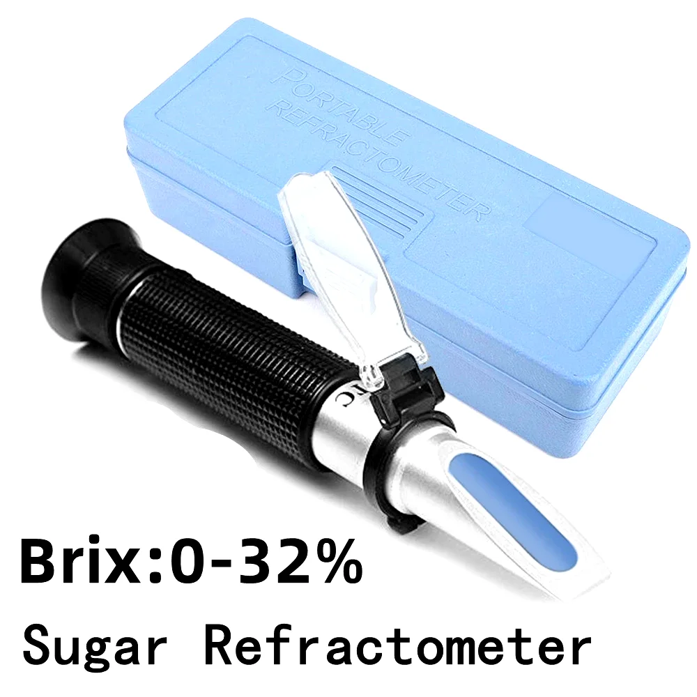 

Brix Refractometer Tester With ATC Calibration Sugar 0-32% Tools Meter for Fruit Vegetables Juice Refractometro