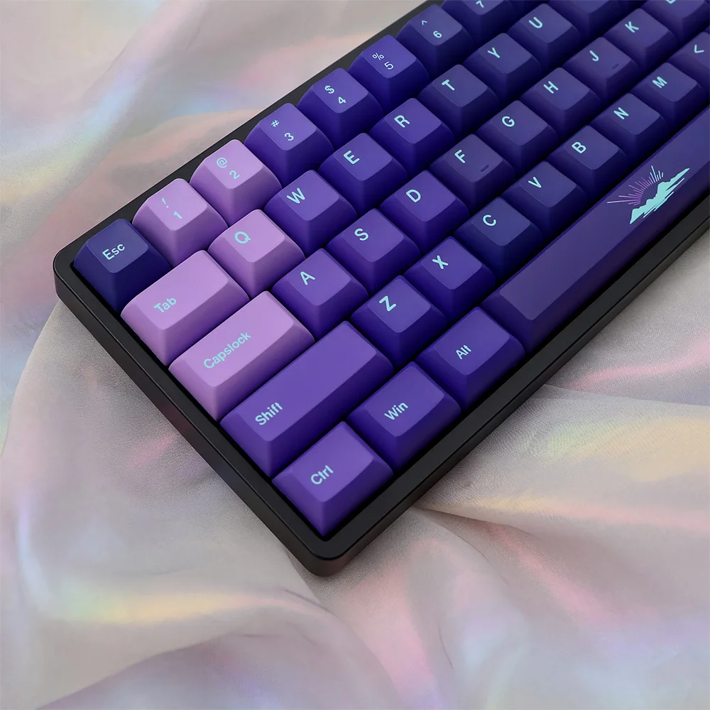 135 Keys GMK Northern Lights Keycaps KCA Profile Purple Gradient Keycap PBT Dye Sublimation Mechanical Keyboard Keycap MX Switch