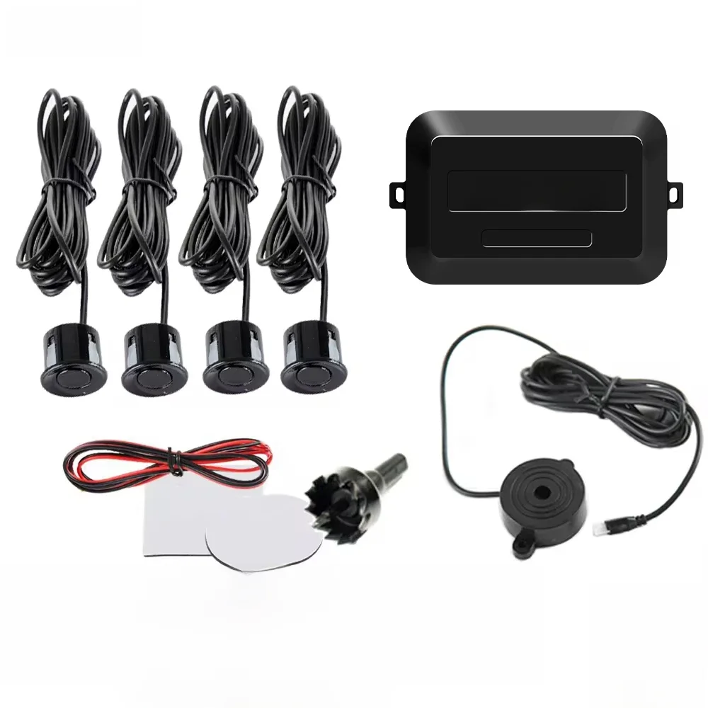 Sinovcle capteur de stationnement de voiture Parktronic 4 capteurs 22 mm avec Buzzer système de sonnerie Radar de sauvegarde inverse 8 couleurs 12 V