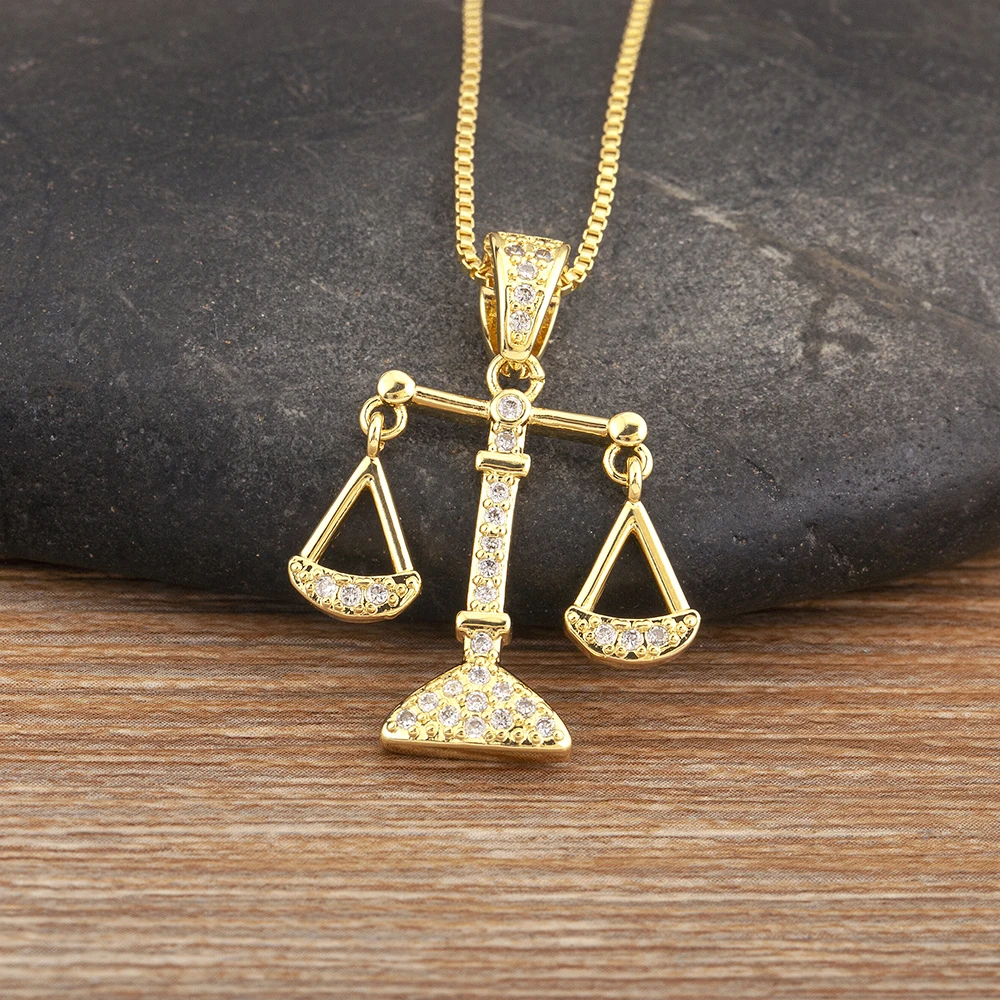 Nidin New Popular Balance Hammer Pliers Shape Charm Pendant Necklace 3 Styles For Women Pave Shiny Crystal Zircon Jewelry Gifts