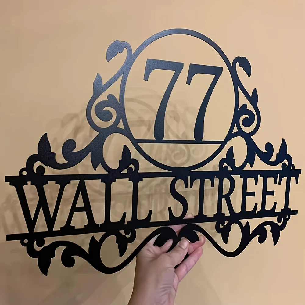 [Perfect Gift for Home Decor] Custom Metal House Number & Street Name Sign - Personalized Iron Address Plaque for Outdoor, Home