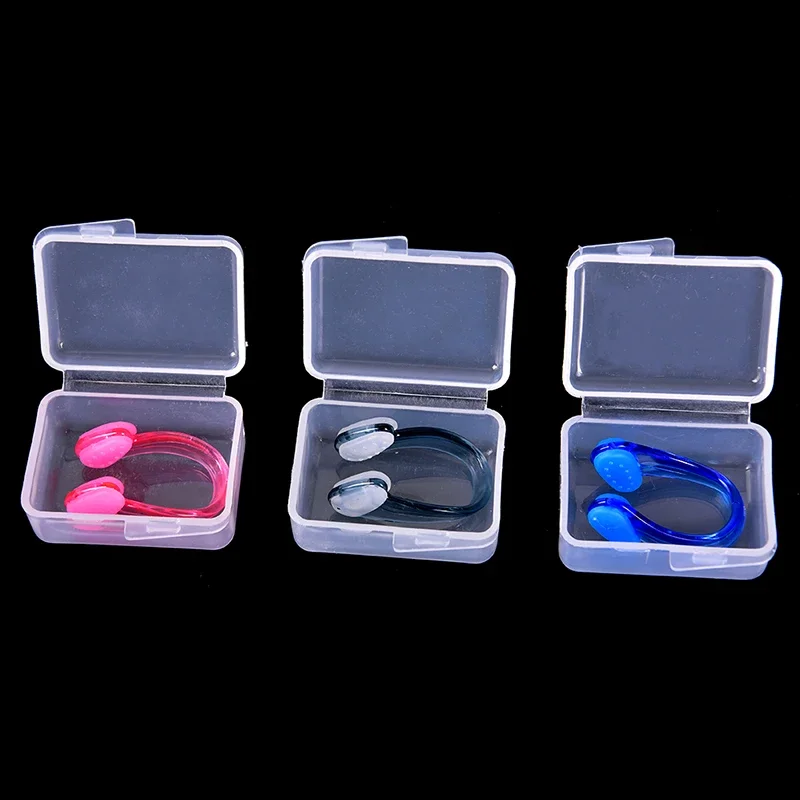 Pince-nez de natation en Silicone souple pour enfants et adultes, 1 pièce, pince-nez unisexe avec boîte