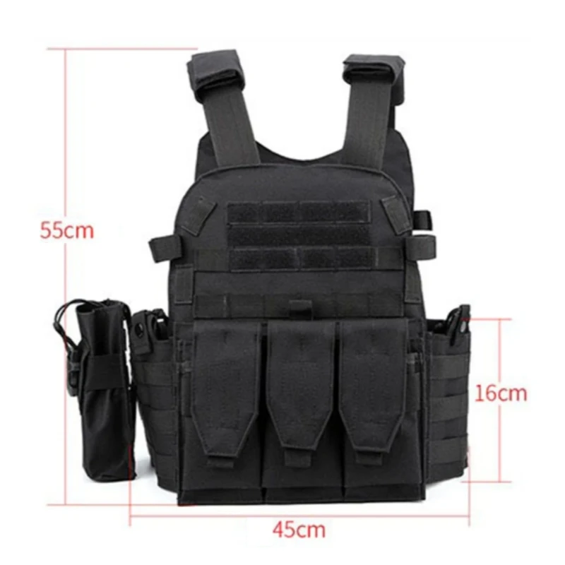 Tactical Vest Military Multifunctional Nylon Body Armor Hunting Carrier Accessories Men MOLLE Outdoor Gear CS Hunting Equipment